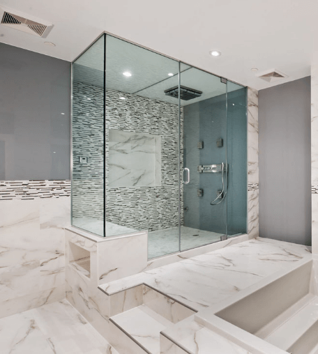 Italian Marble Shower Remodel